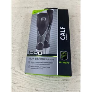 P-TEX Pro Knit Compression Calf Sleeves – X-Large Pair – Black NEW WITH TAGS!!!